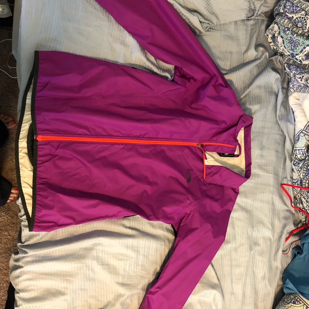 Pink North Face windbreaker